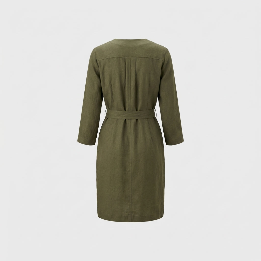 Green Linen Dress