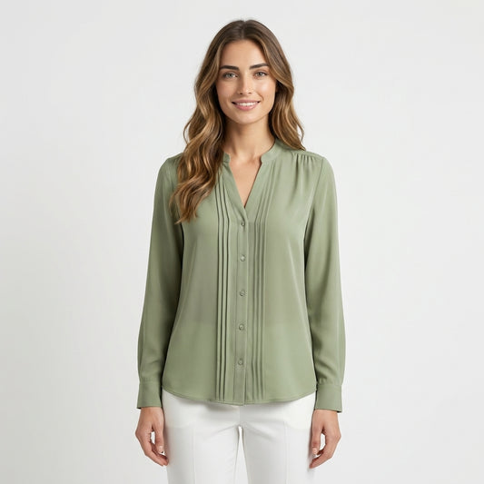 Green Silk Blouse