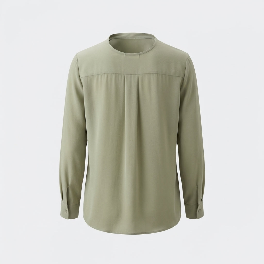 Green Silk Blouse