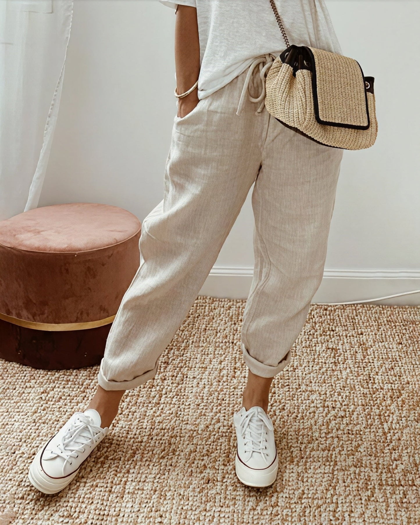 Women's pants with stripes