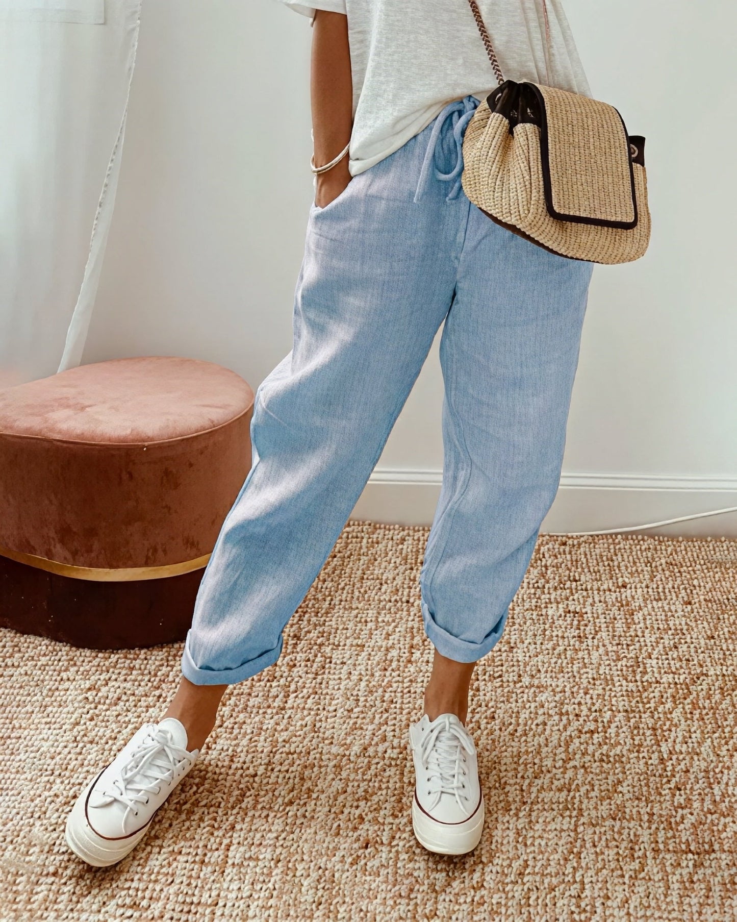 Women's pants with stripes