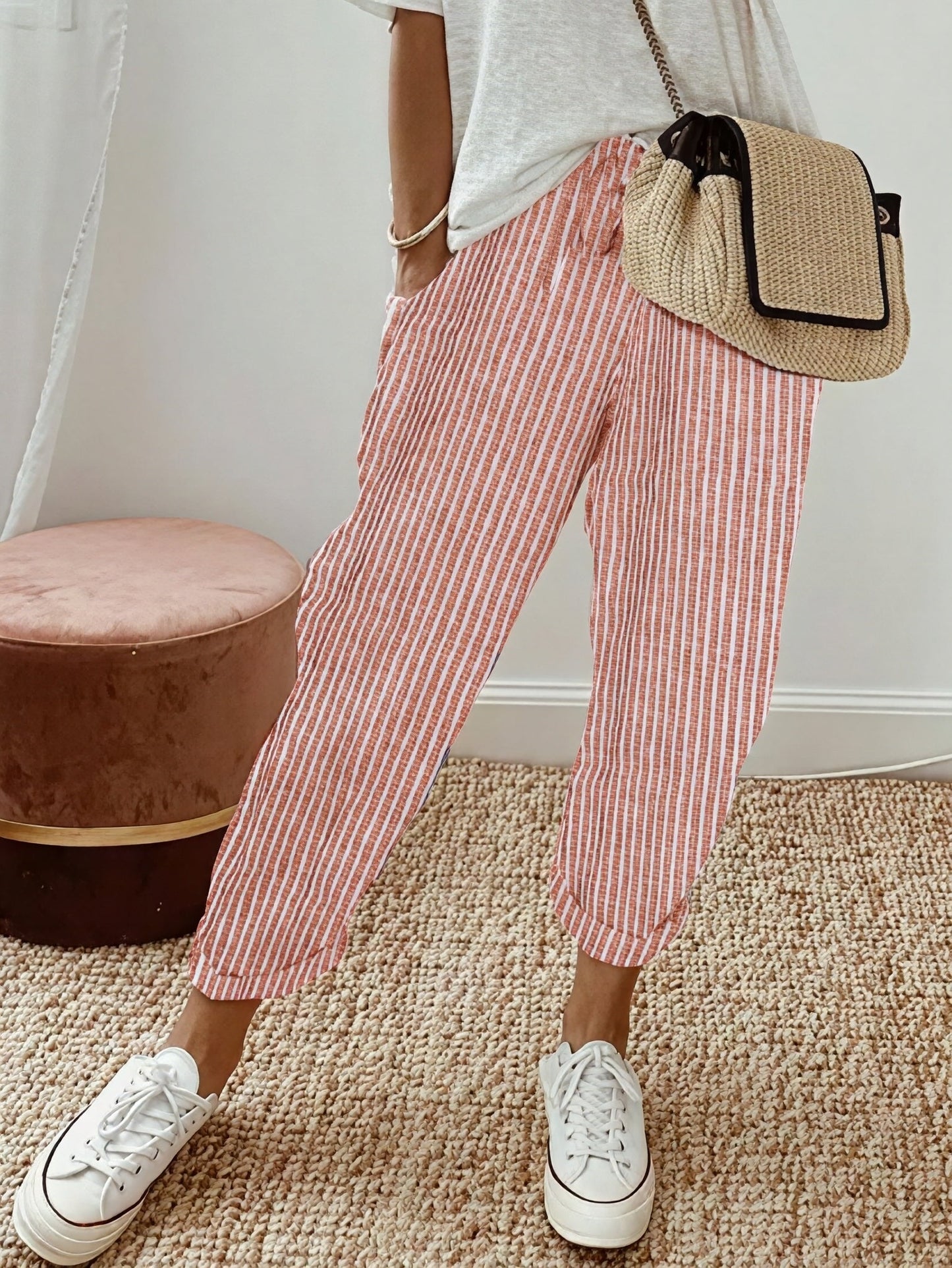 Women's pants with stripes
