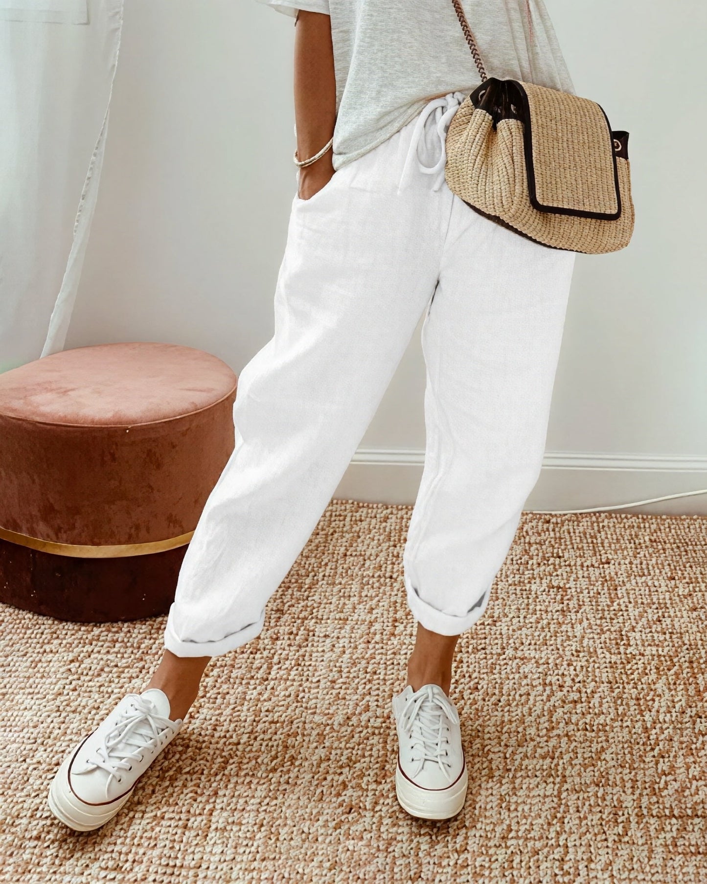 Women's pants with stripes