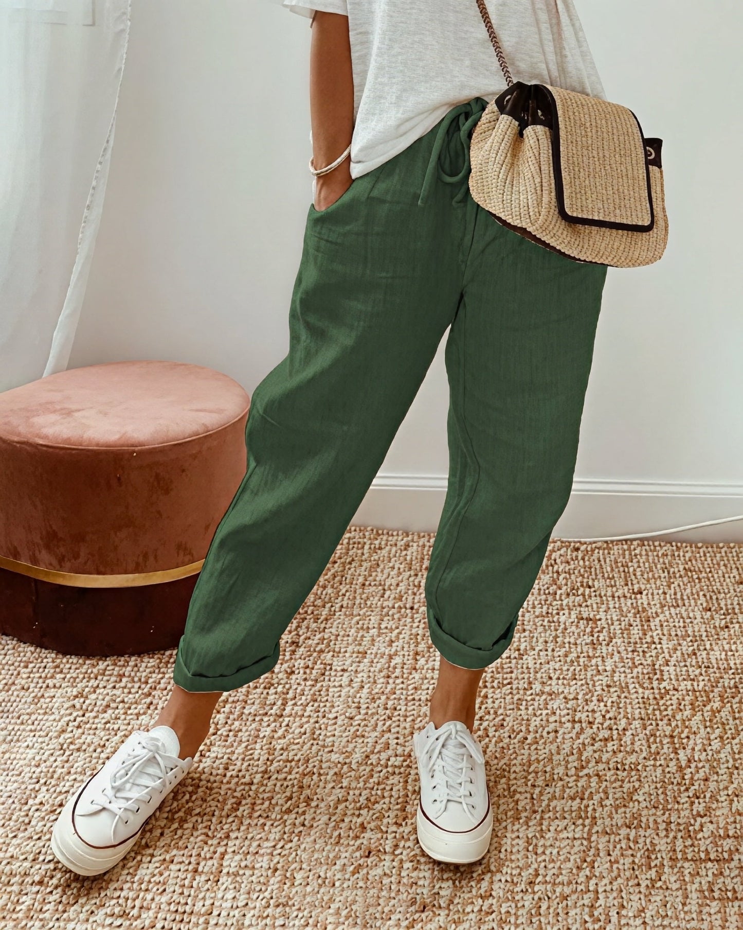 Women's pants with stripes