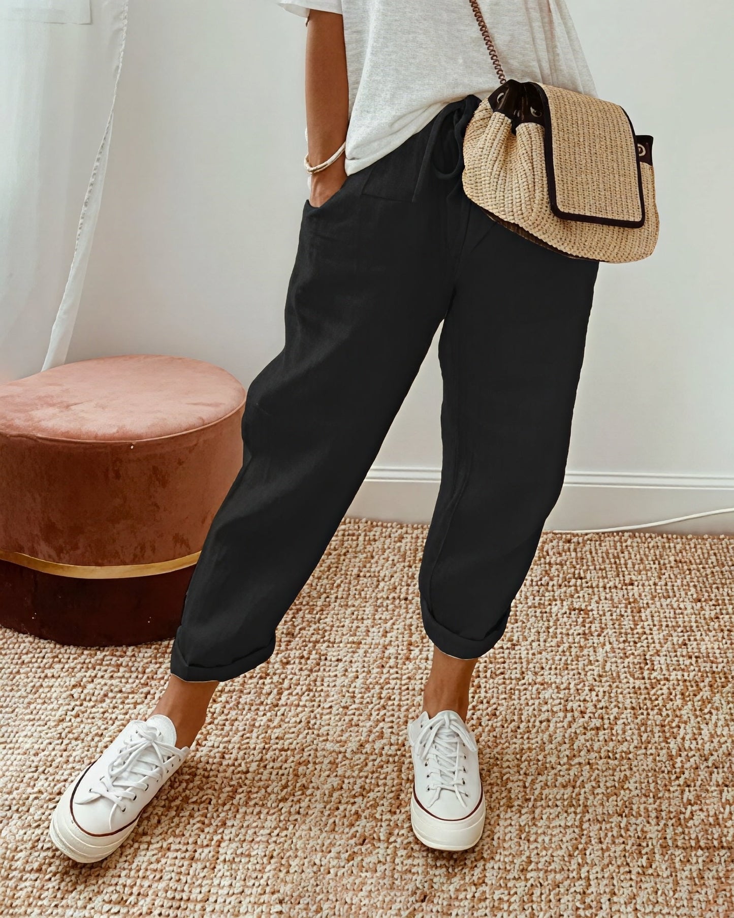 Women's pants with stripes