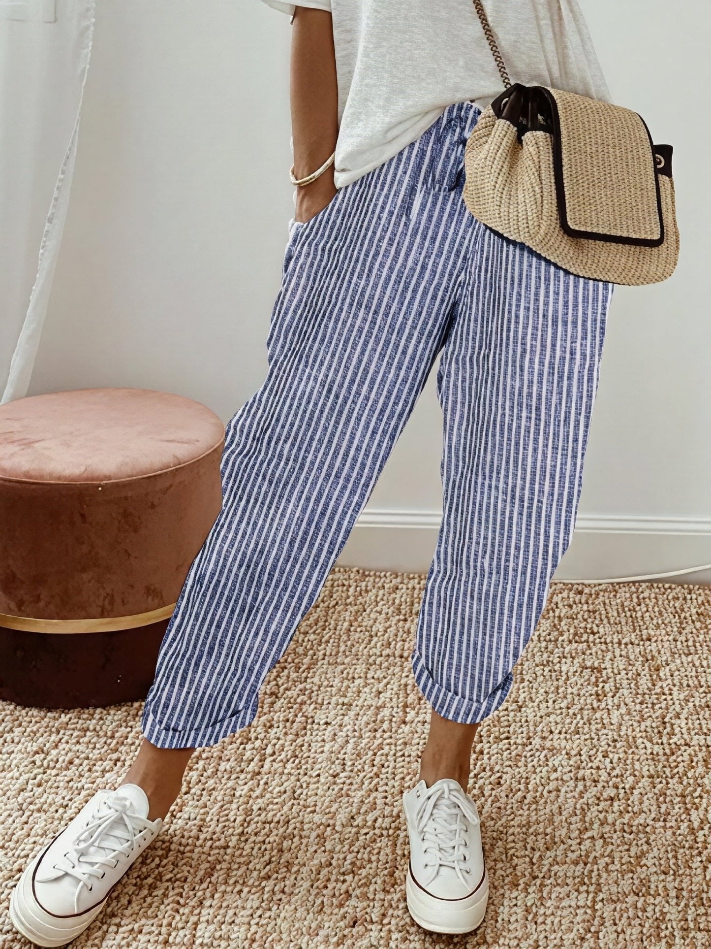 Women's pants with stripes