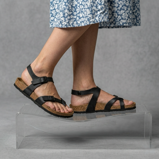 Summer sandals with straps