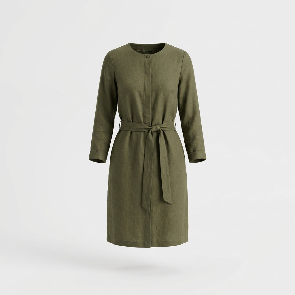Green Linen Dress