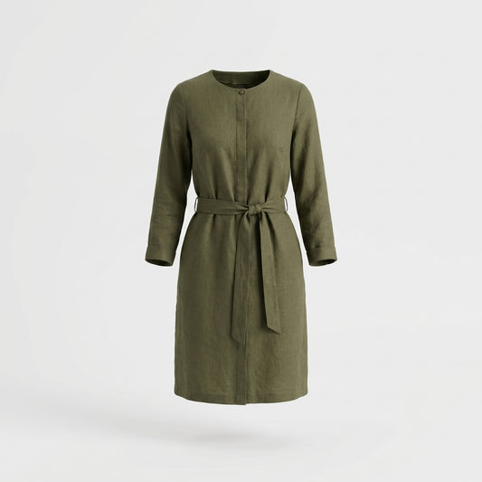 Green Linen Dress