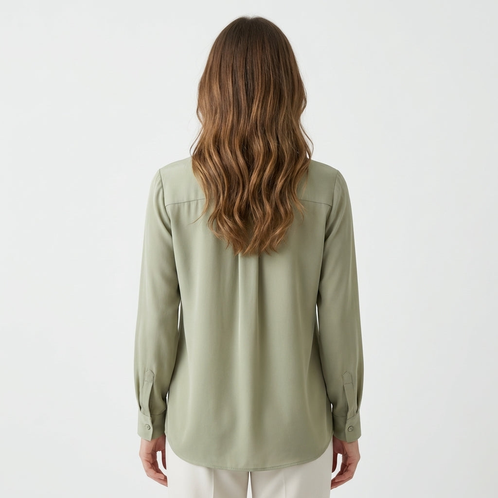 Green Silk Blouse