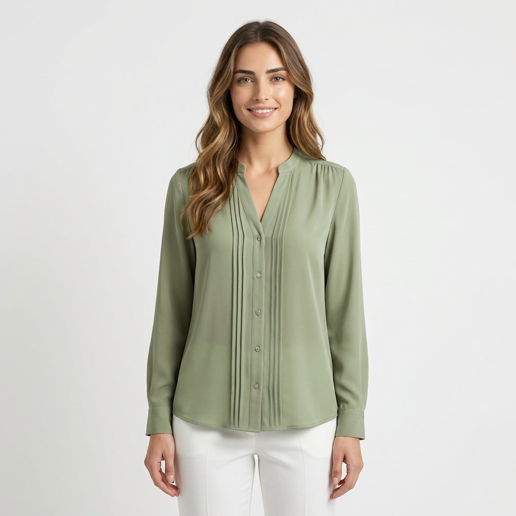 Green Silk Blouse