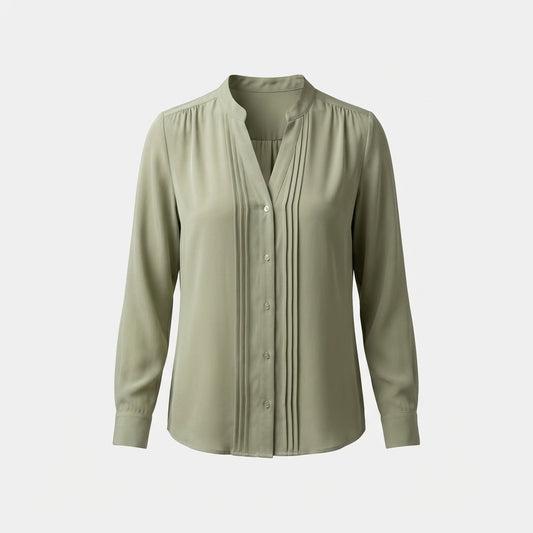 Green Silk Blouse