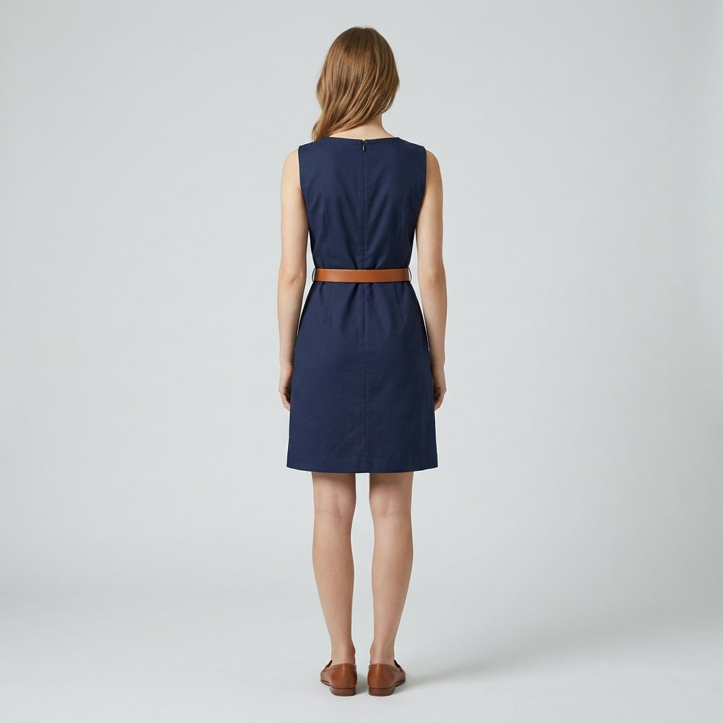 Navy Cotton Dress