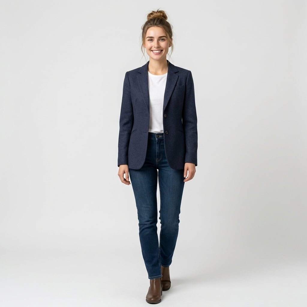 Navy Wool Blazer