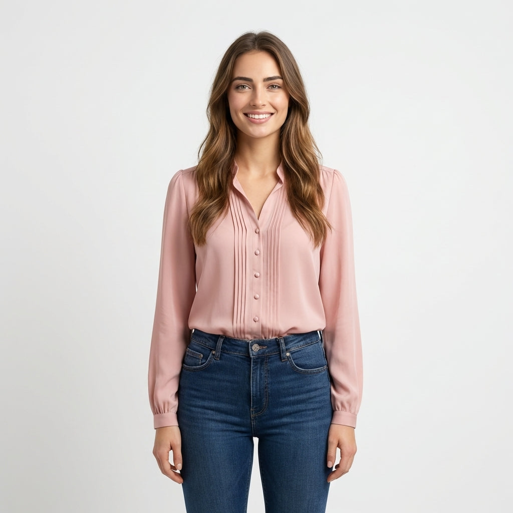 Pink Silk Blouse