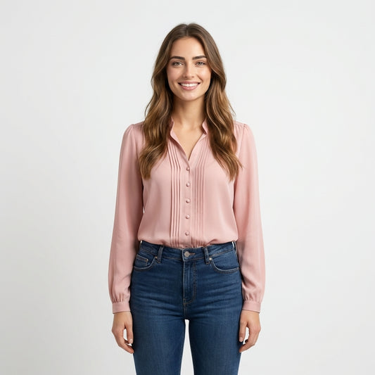 Pink Silk Blouse