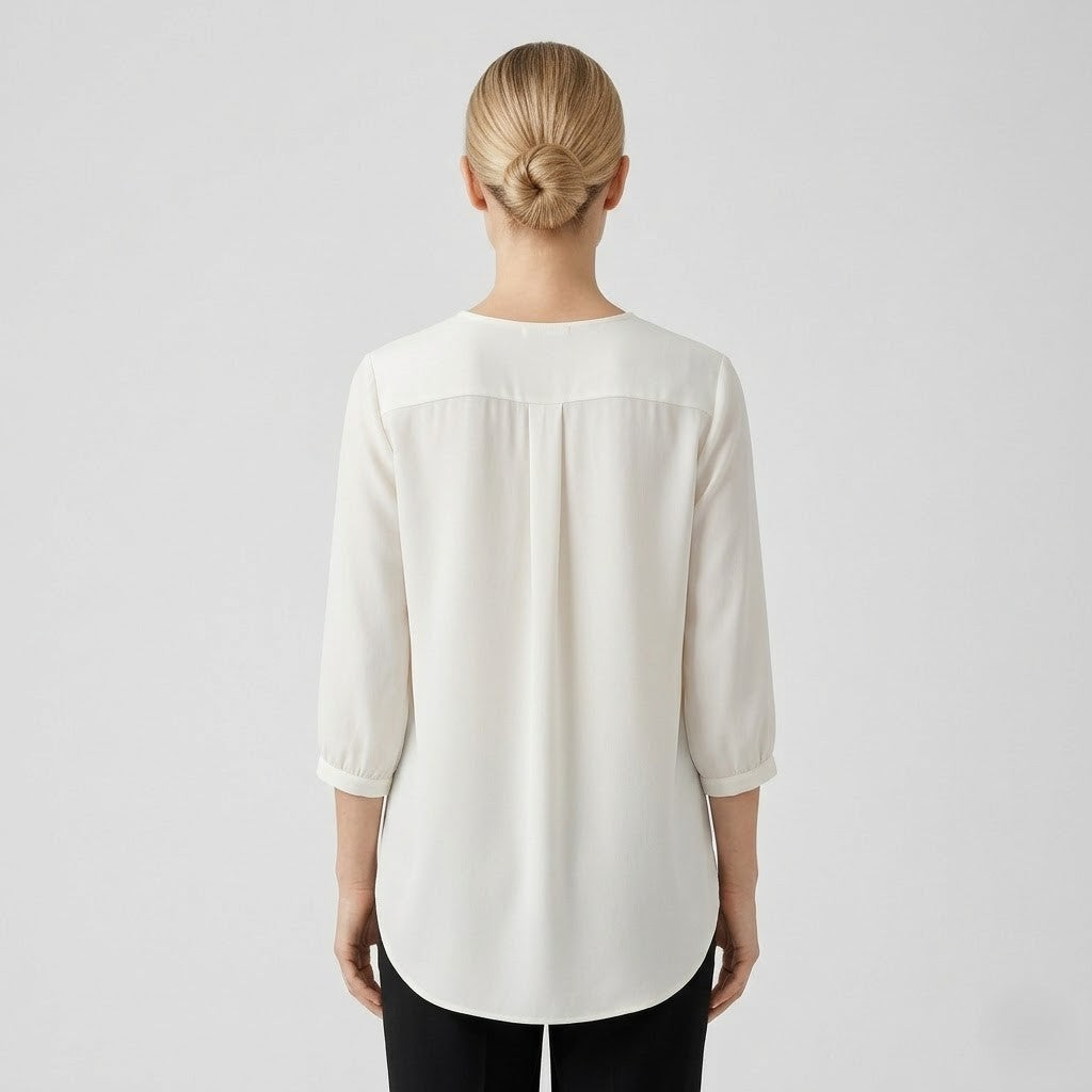 White Silk Blouse