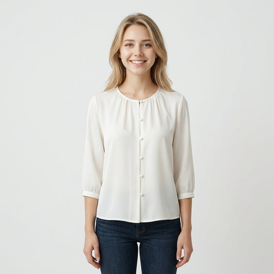 White Silk Blouse