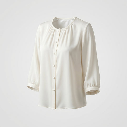 White Silk Blouse